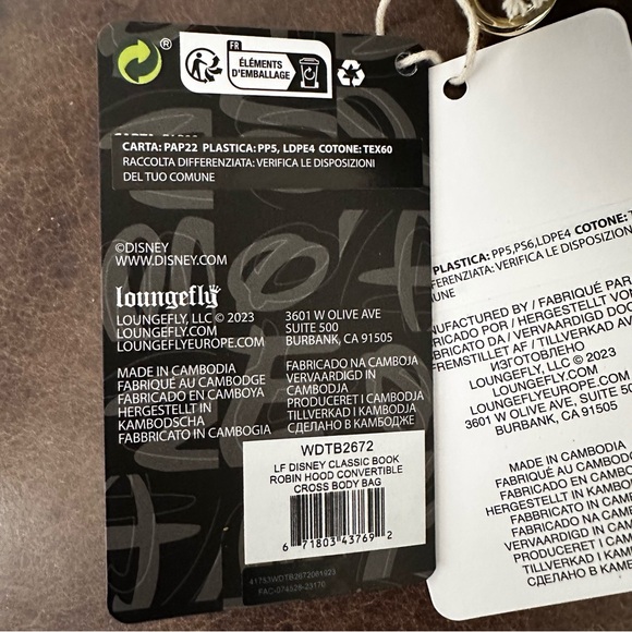 Disney Robin Hood Book Convertible Crossbody Loungefly Bag: NWT - Picture 5 of 16